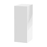 Marketing Holders Acrylic Display Riser Box White Pedestal 12' x 12' x 40' No Lid Tall Pillar Flower Tower Hollow Cube Safety 3/16 Thick Plexiglass 5 Sided Show Case Art Easel Pedestal Display