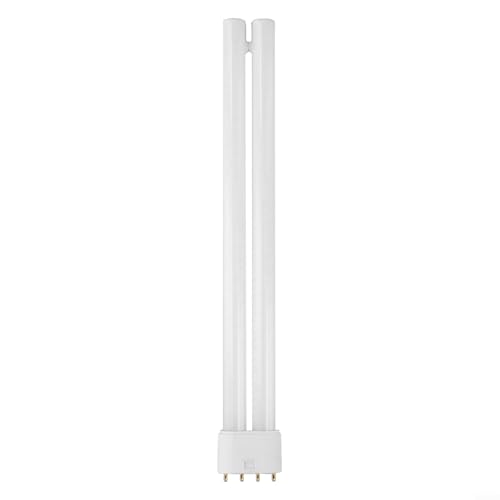 URPIZY Lampada compatta a risparmio energetico, 6500 K, luce bianca fredda, 4 pin, reattore di fiamma, per illuminazione interna, ufficio, lampada da tavolo, lampada fluorescente (24 W)