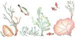 Coral Sea Garden Stencil - Stencil With Paints - Plastic