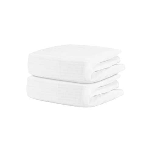 Image of Newton Baby Organic Fitted Crib Sheets (2-Pack) - 100% Breathable and Ultra-Soft, 100% Organic Muslin Cotton, Fits All Standard Cribs, White…