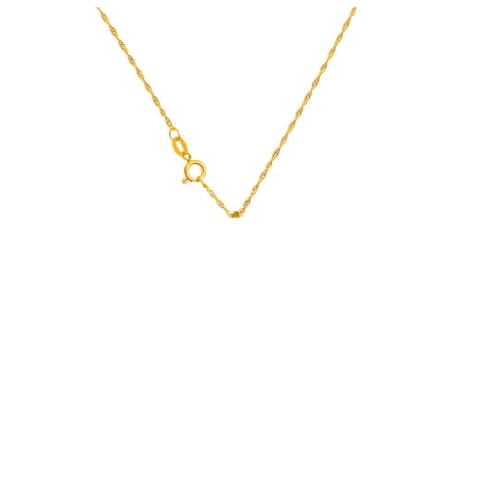 Modelo Corrente Singapura | Cordão de Ouro 18K - Leve e Radiante. (40cm)