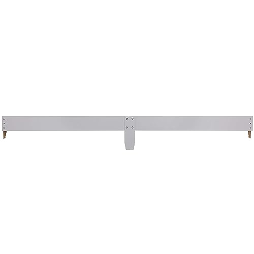 Image of Dream On Me Mini Crib Bed Rail in Pebble Grey, Converts Mini Cribs to Twin Size Beds, Solid Wood Construction