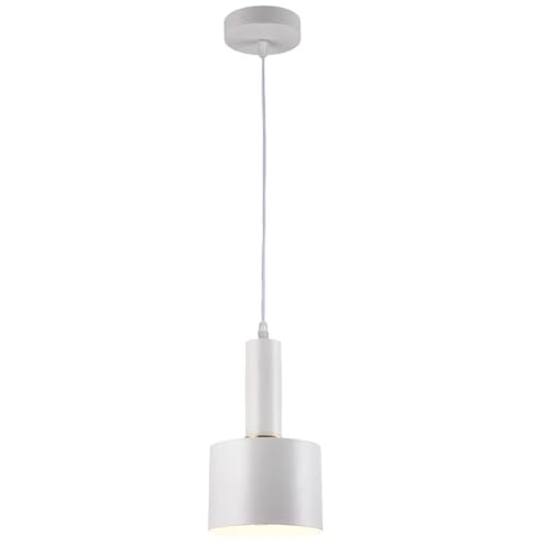 Vetrineinrete® Lampadario a sospensione E27 lampada pendente minimal per cucina isola snack (Bianco)