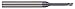Micro 100 MEFM-006-300K Square End Mill, 0.6 mm Cutter Dia, 0.9 mm LOC, 3 mm Reach, 0.55 mm Neck Dia, 2 Fl, 3 mm Shank Dia, 38 mm OAL, NACRO