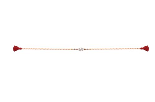 Image of 925 Silver Sacred Thread for Brother | Traditional Chandi Rakhi | Raksha Bandhan Celebration Accessory | Bracelet-Inspired Design | Gift for Bhai, Boys & Children