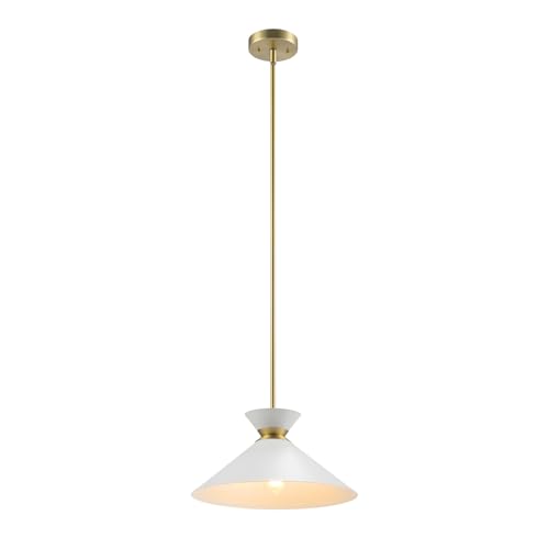GLOBE Electric 1-Light Pendant Light, Matte Brass...