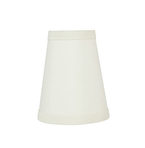 Aspen Creative 32666-2 Small Hardback Empire Shape Chandelier Clip-On Lamp Shade Set (2 Pack), Transitional Design in White, 4" Bottom Width (2 1/2" x 4" x 5") by Aspen Creative - Image 2