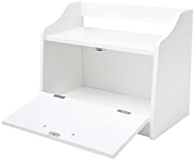 Bread Bin, White, Freestanding Work Top Storage. Shelf above, Traditional design from the Minack Range by Elegant Brands