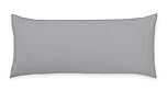 ARLINENS Ultra-soft Hollow fiber Filled Bolster Pillow Non-allergenic Orthopaedic Long Pillow for Maternity Back, Neck, Support Includes Free Pillow Case (Silver, Single 3ft)