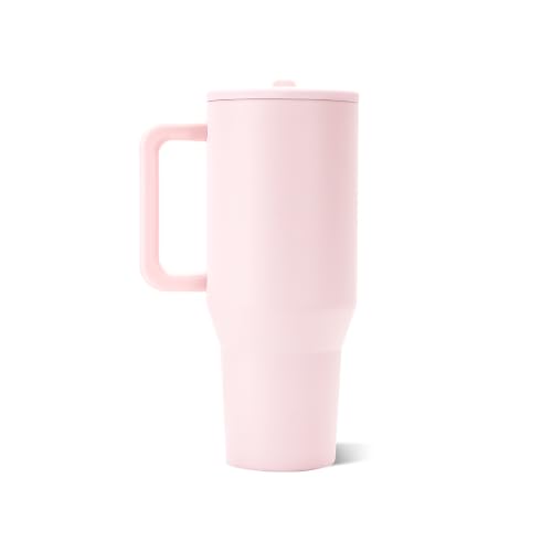 Image of HydroJug Traveler 40oz, Insulated Tumbler with Handle & Straw, Pink Sand