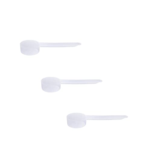Image of Plastic Measuring Scoop, (11 cc | 2 teaspoon | 11 mL) Long Handle Spoons for Powders and Granules, Coffee, Pet Food, Grains, Protein, Spices and Other Dry Goods, BPA Free (Pack of 3)