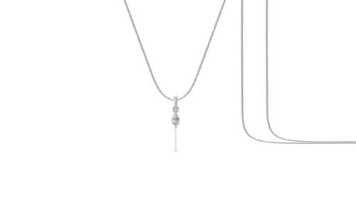 Pendentif en argent pur 925 Vel Pandel avec gemme précieuse et sa chaîne
