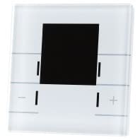 Controlador de Temperatura Ambiente de Vidrio Smart, Negro - Termostato Ambiente para Sistema Bus