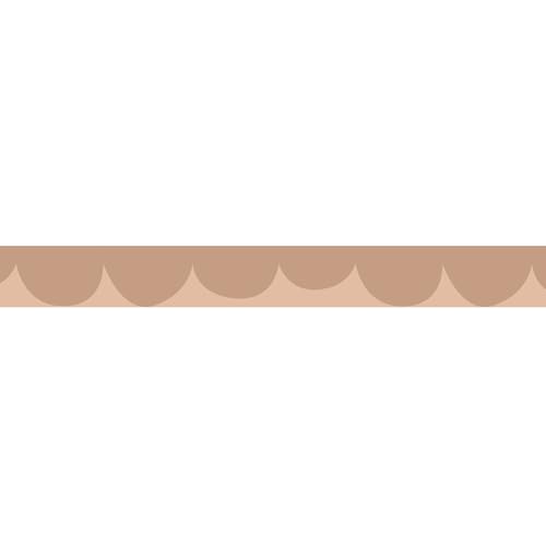 Frise décorative adhésive, festonnée irrégulier beige rose, motif géométrique, enfant, 5 cm X 300 cm