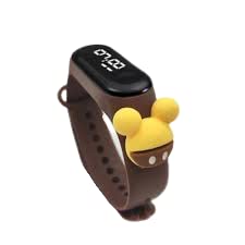 Savoir Digital LED Watch Band Girls and Boys Watch (Brown) Cute Kids Cartoon Watch