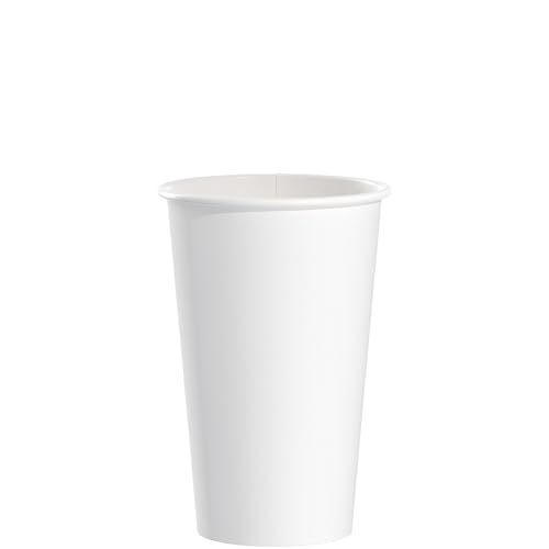 Solo Taza caliente de papel, 16 onzas, blanco, 50 tazas/paquete (316W-2050)