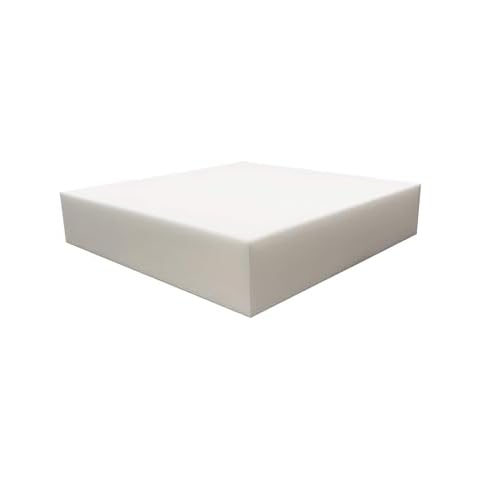 FoamRush 6" H x 24" W x 24" L Upholstery Foam Cushion High Density (Chair Cushion Square Foam for Dinning Chairs, Wheelchair Seat Cushion Replacement) Cover