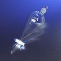 Corning Pyrex Borosilicate Glass Pear-Shaped Squibb Separatory Funnel with Glass Standard Taper Stopper and PTFE Standard Stopcock, 4L Capacity