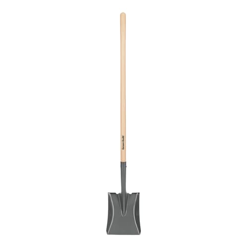 Truper Tru Built Square-Point Shovel 45-Inch Wood Handle with 9-Inch Cushion Grip Rolled Step Steel Blade Heavy-Duty Scooping and Transfer Shovel (Model PCL-PE / 31174)