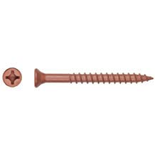 #9 x 2 Deck Screws, Red, ACQ Compatible, Phillips Square-Driv with ACR (Quantity: 5 pounds) Includes Phillips Square-Driv Bit - for Red Colored Wood