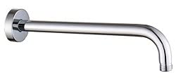 Spazio Stainless Steel Round Shower Arm (9-Inch) Pack of 1 (90 Degree Angle)