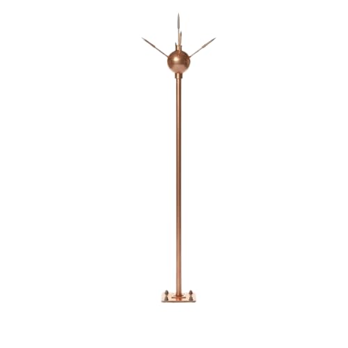 Copper Lightning Arrester Solid Type|1 Metre Lightning Air Terminal | Roof-Mounted Lightning Protection System | Pure Copper-picture-55