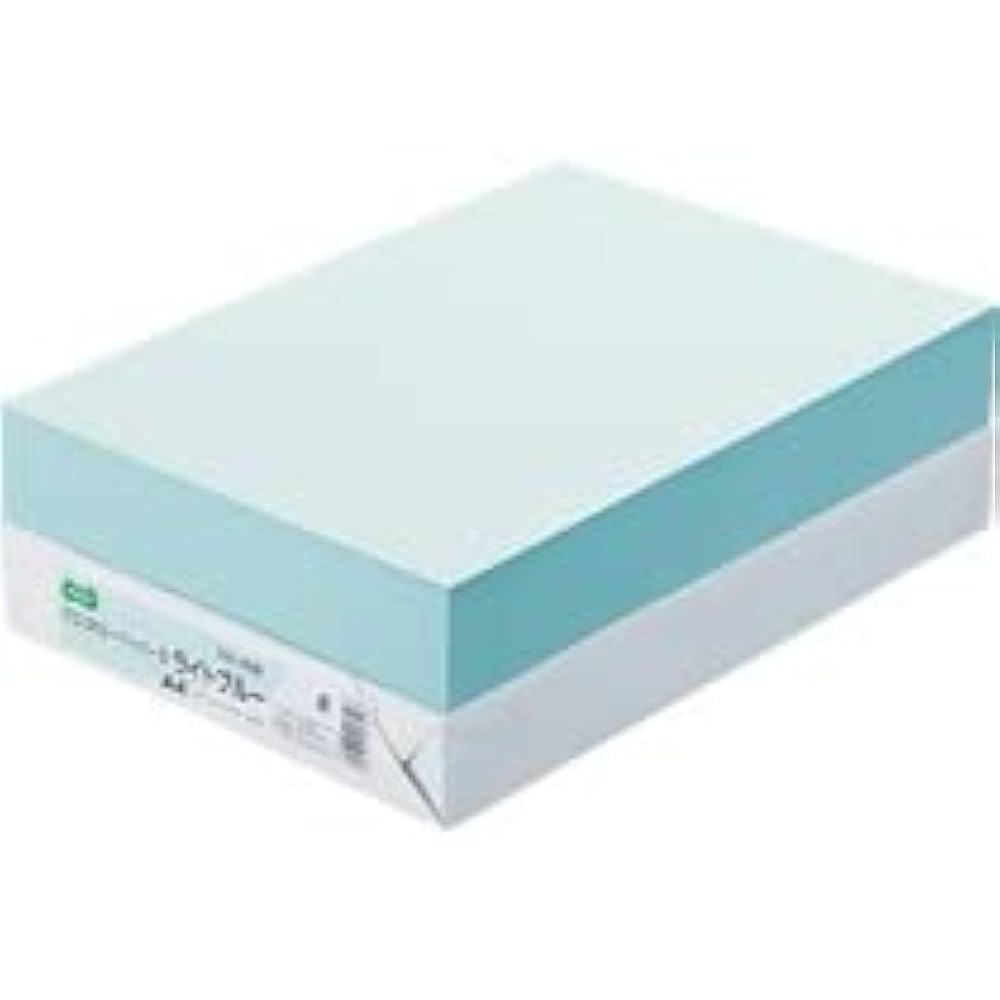 青A4サイズです。 Amazon | 法人様専用 TANOSEE αエコカラーペーパーII A4 ライト