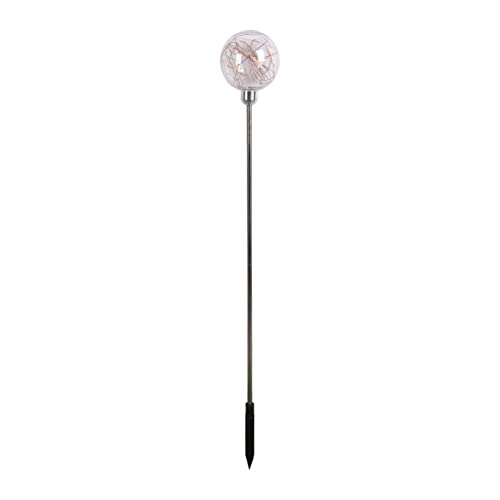 Lampe solaire de jardin à ressort avec boule lumineuse étanche pour décoration pelouse