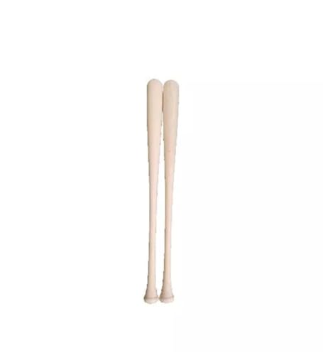 2 Pack Hand Split Maple Wood Baseball Bat Adult Size Lightweight Unfinished Sanded 33