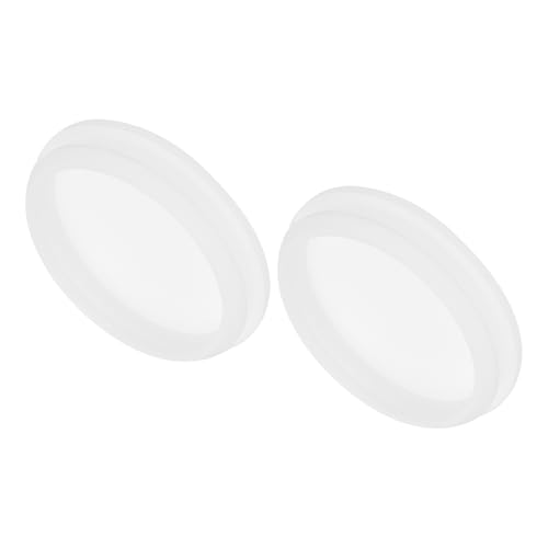 Image of MECCANIXITY 2pcs Silicone Snap in Locking Hole Plugs,60.6mm /2.4 Inch Mounting Diameter Narrow Groove Width 5mm Panel Seal Cover Round for Kitchen Bulkheads Waterproof Sealing Plugs Clear