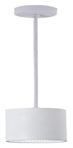 Lámpara colgante de techo con cilindro negro, luces colgantes LED de decoración moderna, lámpara larga blanca,para Loft Restaurante
