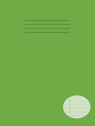 Dyslexia/Visual Stress Exercise Books: A4 8mm Lined with Margin Dyslexia Notebook | Green Tinted Paper, 100 Pages, 90gsm | Office, School, Home, Work ... Book for Taking Notes, Writing, and more!