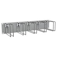 Panneau de dérivation horizontal 2 HU gris chrome pour gestion de câbles