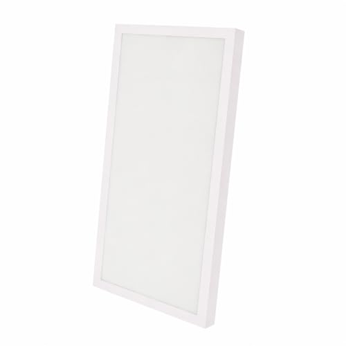 M Ledme - Plafon Superficie Panel LED 60X30cm 24W, Con Selector de Color Blanco Calido, Neutro o Frio (CCT), 2400 Lumenes, Luces led para cocina o habitación, Driver incluido.