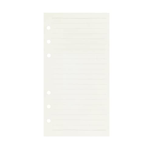 Image of Zelten Loose Leaf Punched Paper Refills Paper for 6 Hole Binder Personal Organizer Diary Notebook Refillable Planner (Lined,A6 /6 Hole)