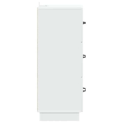 Armario con cajones blanco de madera de 87 cm de altura 7