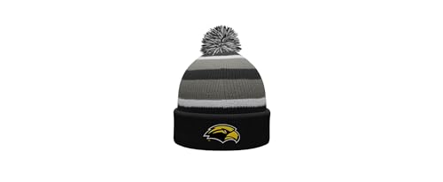 Sport Your Gear Southern Miss Golden Eagles USM Winter Knit Pom Beanie – Officially Licensed Cold Weather Hat – Southern Miss Fan Gear V2