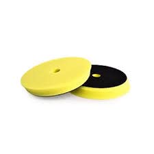 Image of Maple Car Care 3-Inch Medium Cut Foam Pad for Car | Yellow Flat Buff Pad for Car Detailing | Heat Resistant Rotary & DA Polisher Pad | Waxing Buffing Pad for Polishing | Polish Pads for Car & Bike