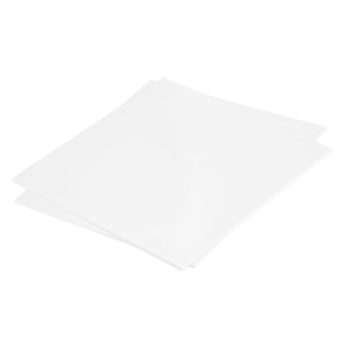 MECCANIXITY ABS Plastic Sheet 8 Inch x 8 Inch x 0.08 Inch ABS Styrene Sheets for Building Model DIY Crafts Panel White 2 Pcs
