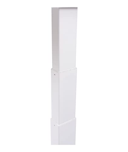 Image of Stand Up Desk Store Solid Wood Top Electric Adjustable Height Standing Desk with Programmable Memory (White Frame /Natural Birch Top, 60 inch Wide)