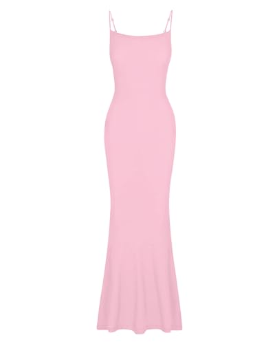 AUSELILY Womens Slip Maxi Dress Sexy Bodycon Dresses Sleeveless Square Neck Long Dress4