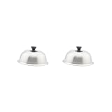 Photo Gallery set di 2 cupole per grigliare, grigliare, grigliare, cuocere a vapore, per bistecche, barbecue, 20 cm Photo Gallery set di 2 cupole per grigliare, grigliare, grigliare, cuocere a vapore, per bistecche, barbecue, 20 cm