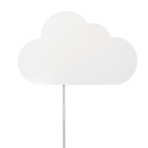 Image of Globe Electric 51492 1-Light Floating Cloud Plug-in Wall Sconce, Matte White, 6ft Clear Cord, Inline On /Off Rocker Switch, Lights for Bedroom, Bulb Not Included, Mounted Bedside Lamp