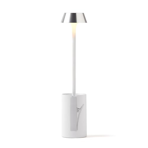 Lexon MIMI - Lampada da lettura con pinzette, luce da lettura a letto, supporto incluso per comodino, 9 colori LED, accessorio per lettore ricaricabile USB-C - Alu lucido