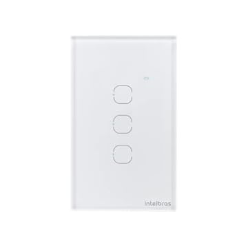Interruptor Touch Inteligente Zigbee com 3 Teclas EZS 1003 Branco Intelbras