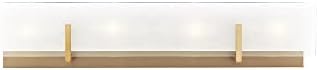Sea Gull Lighting Syll-4 Light Bath Vanity-Satin Brass Finish-Incandescent Lamping Type