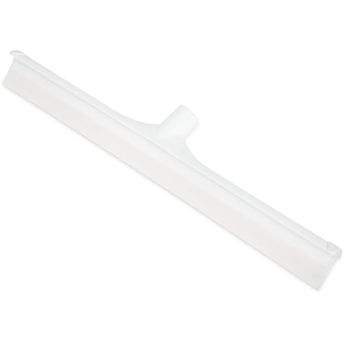 Image of SPARTA 20 inch Floor Squeegee Replacement Head, Seamless Rubber with Rust-Free Plastic Frame for HACCP Compliance, Heavy-Duty Industrial Use, Thermoplastic Rubber, 19.75 Inches, White