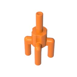 2566 Ornaments Plant, Palm Tree Top, 4 Top Bars, 1 Bottom Bar 50 Pieces GDS-1217 Compatible with Lego Building Blocks Color:Orange — image 1