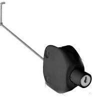 C.R. LAURENCE LLA2BL CRL Black Lokk-Latch "Series 2" for Square Post