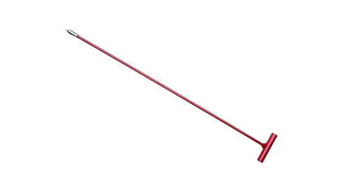 Professionnel Mole Run Dibber Sonde Run Finder | Lutte antiparasitaire Garde de Jeu Contrôle des Taupes Capture de Taupes | Revêtement en Poudre Rouge |...